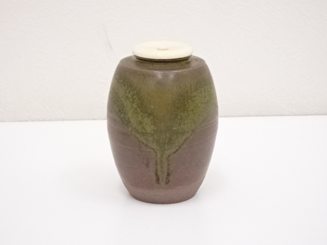 丹波焼 信水窯造 肩衝茶入（共箱）茶道具 Amazon.co.jp: 丹波焼尾中窯市野信水肩衝茶入共箱仕覆付茶道具